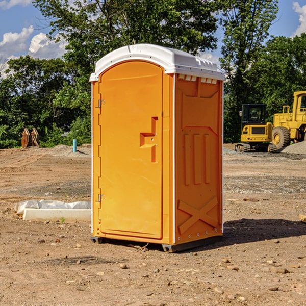 how often are the porta potties cleaned and serviced during a rental period in Blacklake CA